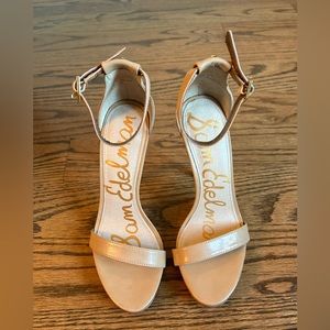 Sam Edelman Tan Patent Leather (Sandal) Heel Size 6